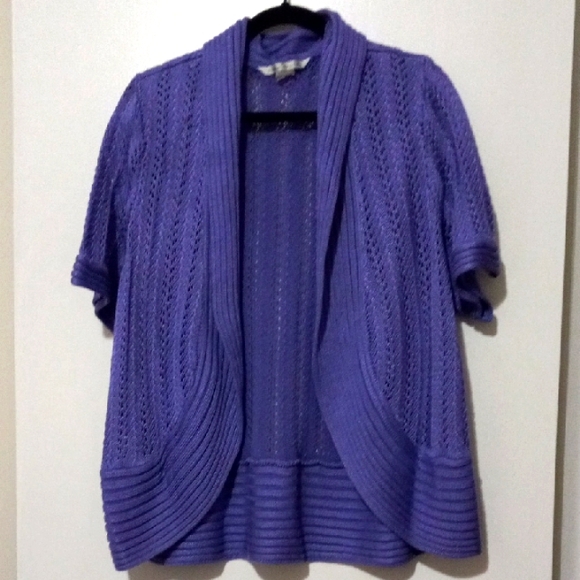 Peter Nygard Sweaters - Peter Nygard Lavender Open Front Sweater Size 2X